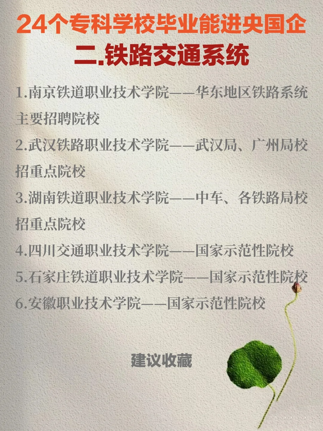 专科能进央国企的24个院校！