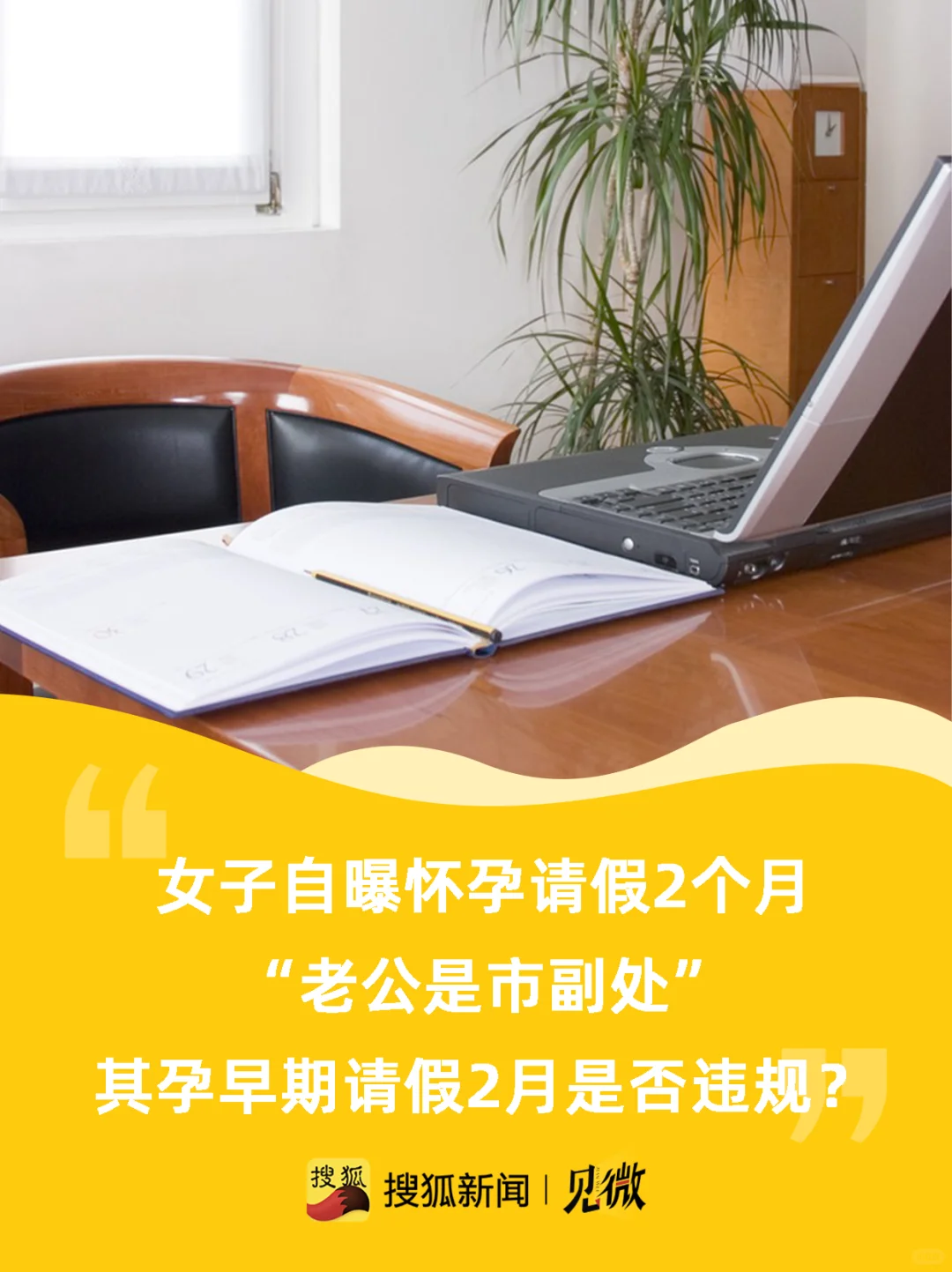 女子自曝怀孕请假2个月，“老公是市副处”