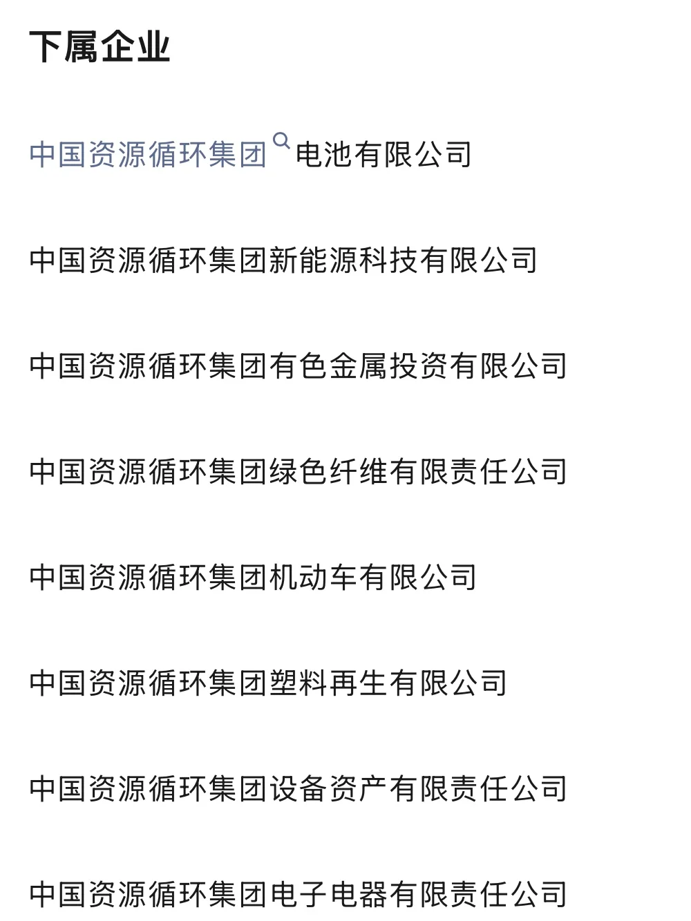 中国资源循环集团有限公司急招啊！！！