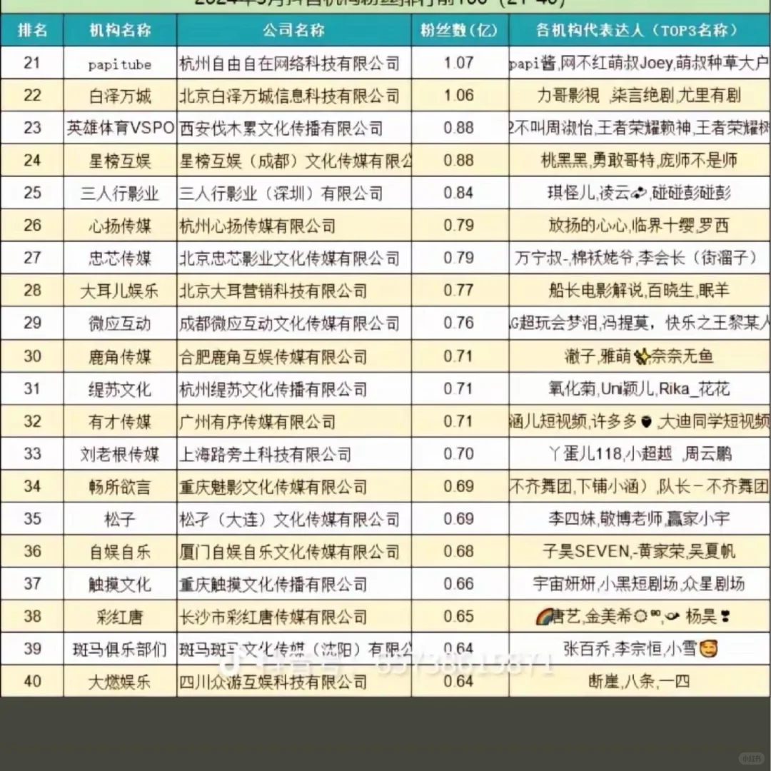 比较成型的公司