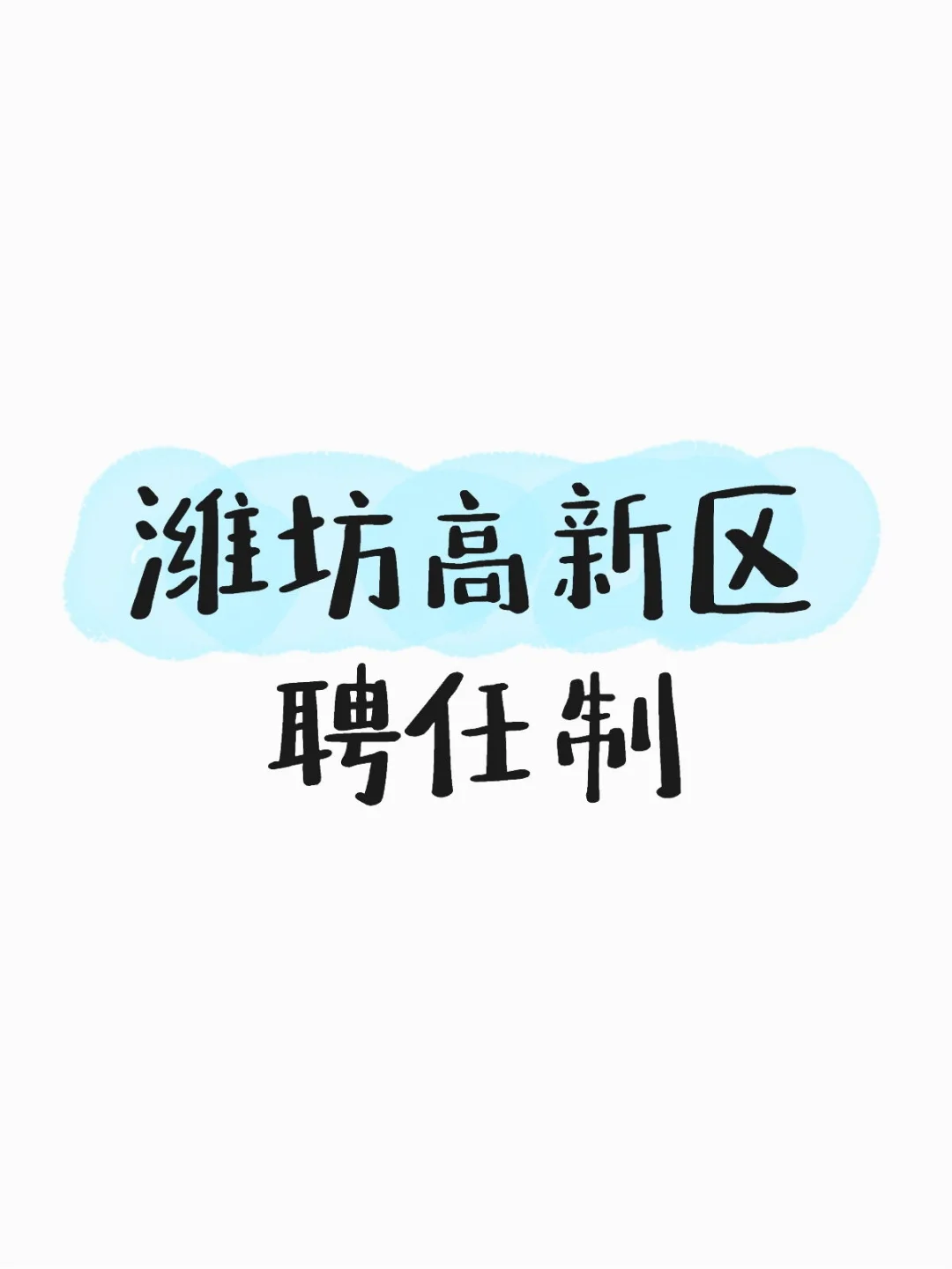 潍坊高新区聘任制