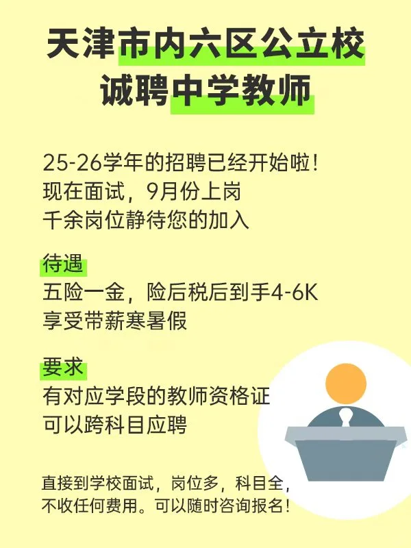 市内六区公立校外聘教师招聘