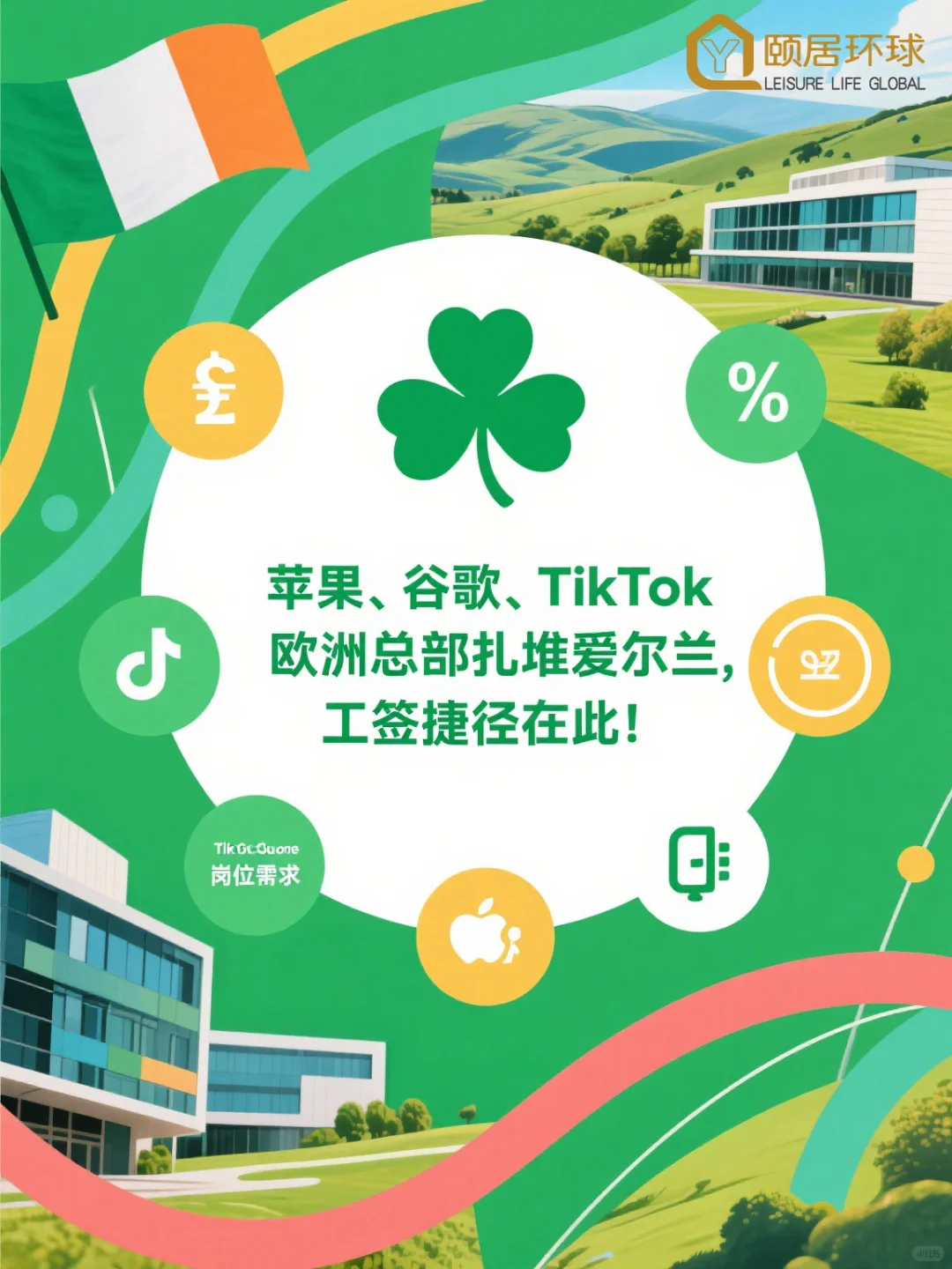 欧洲硅谷爱尔兰大厂直招！工签身份双到位！
