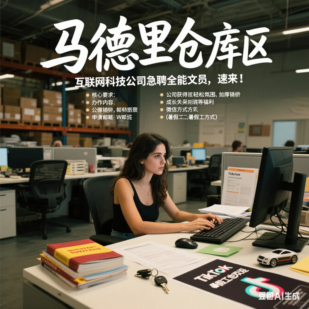 马德里科技公司急聘全能文员，暑假工也欢迎