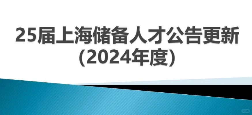 2024上海储备人才各区公告更新
