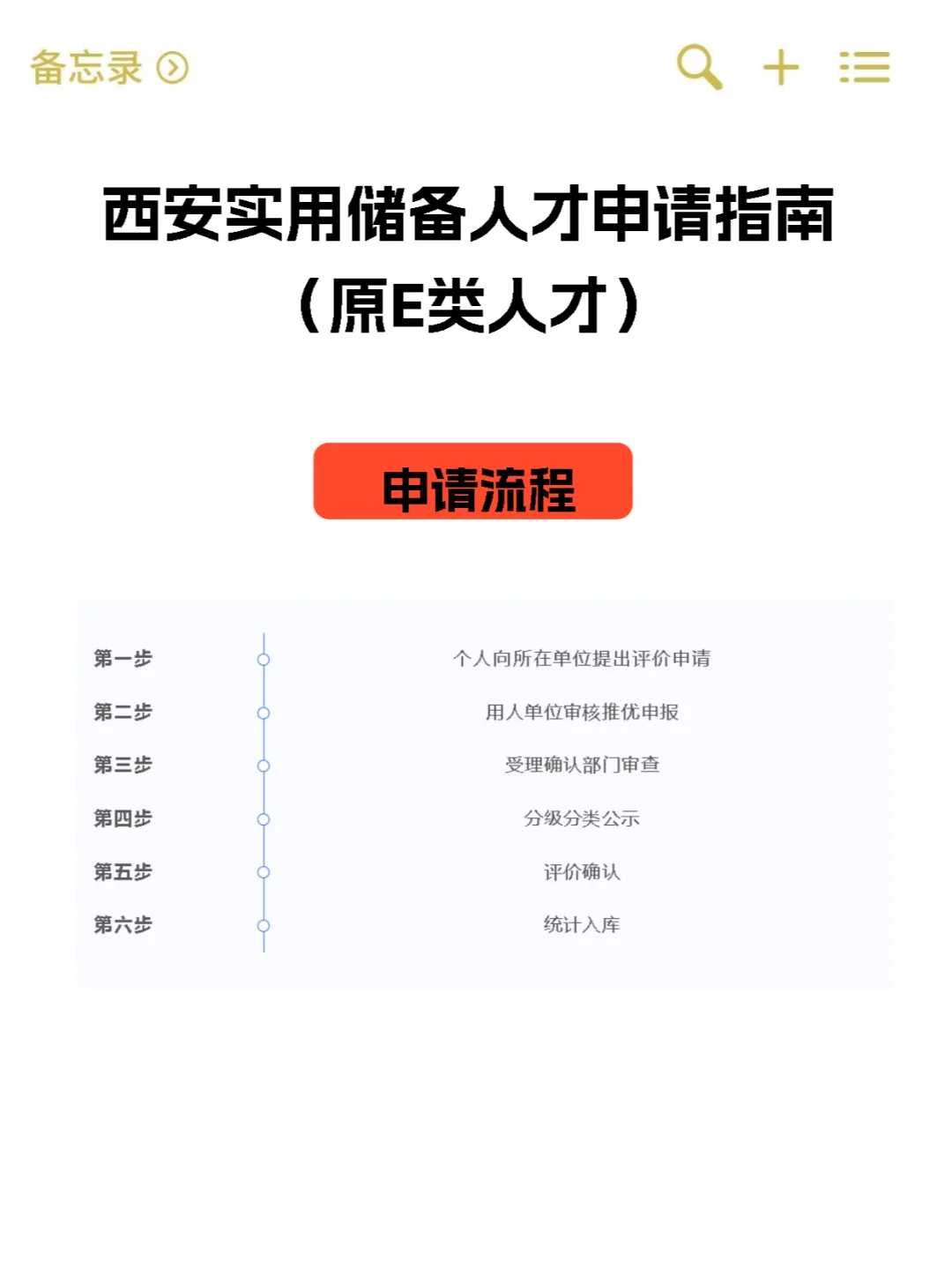 西安实用储备人才（原E类人才）申请攻略