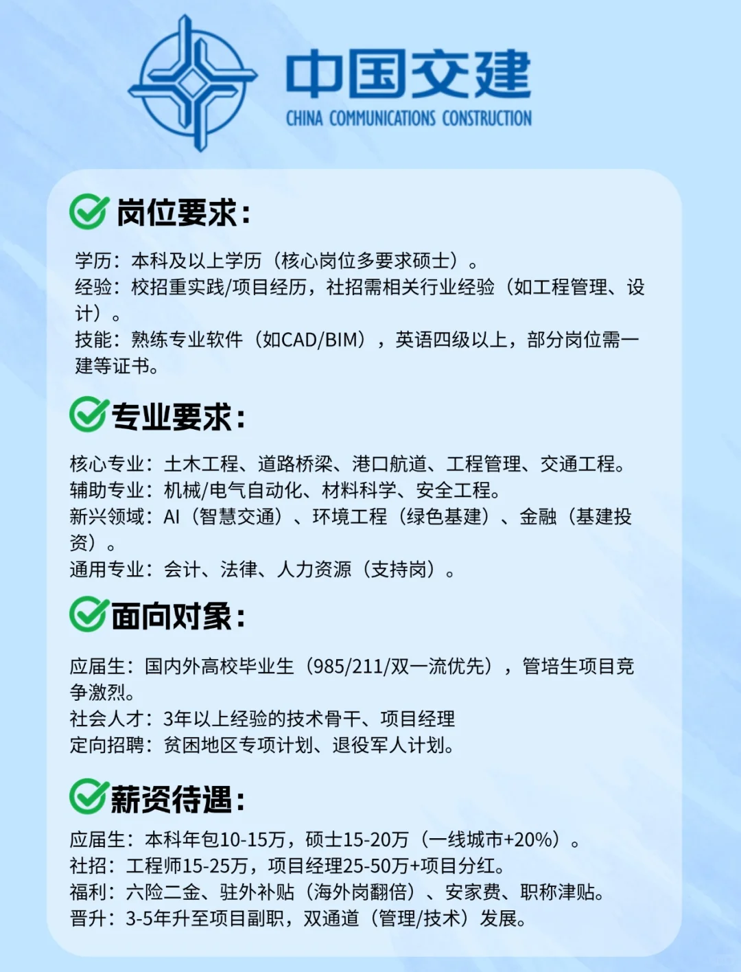 中国交建2025夏招启动！！！
