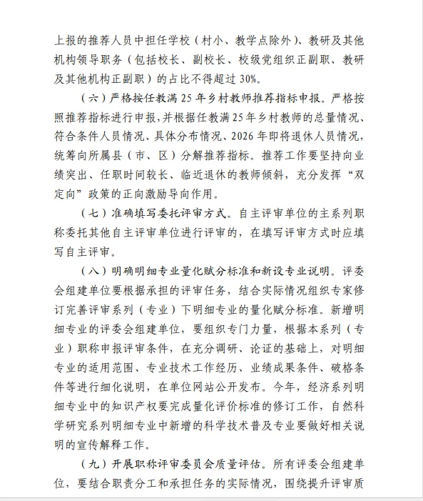 河北省2025年职称申报评审工作通知