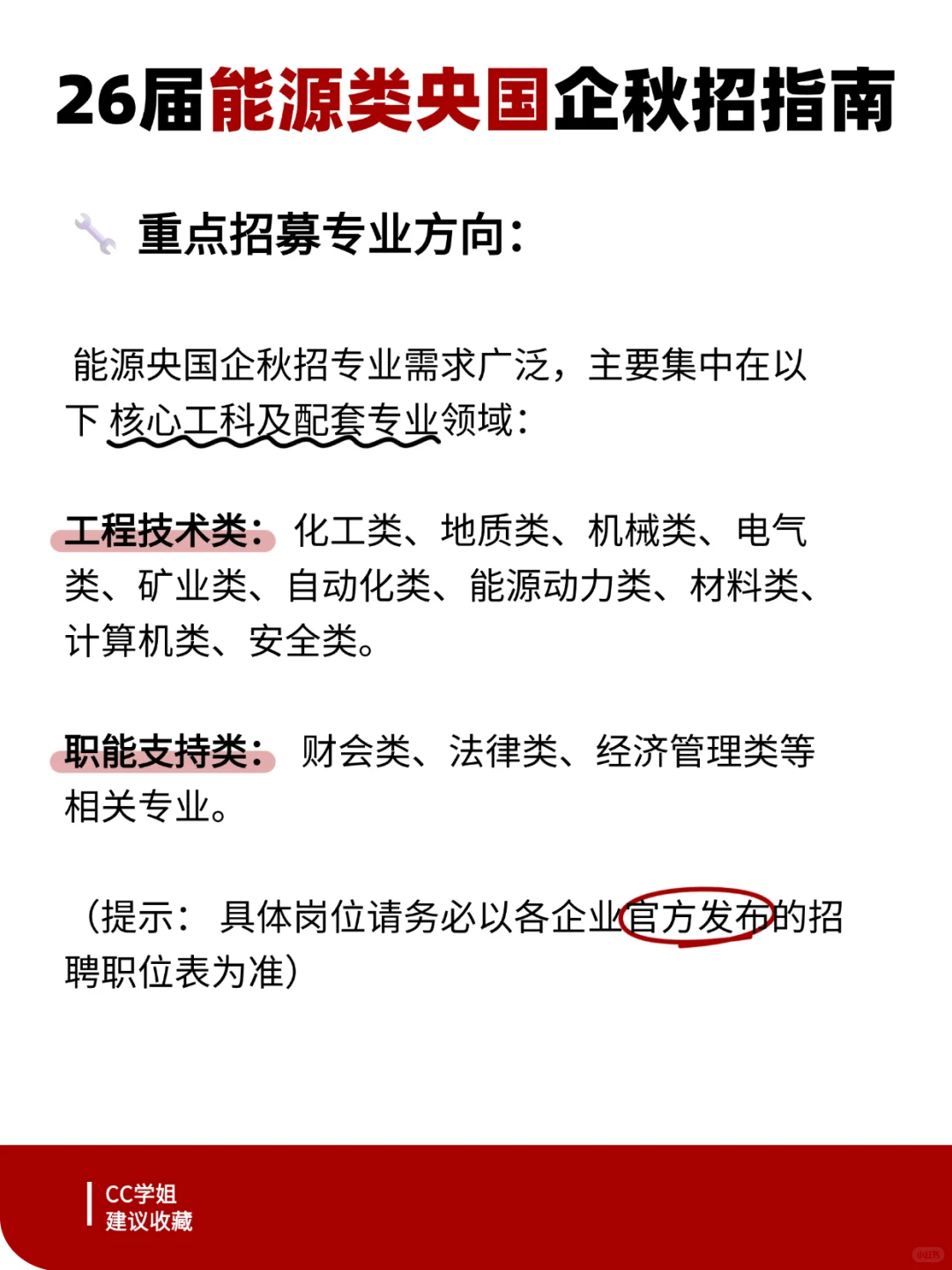 26届能源央国企秋招指南