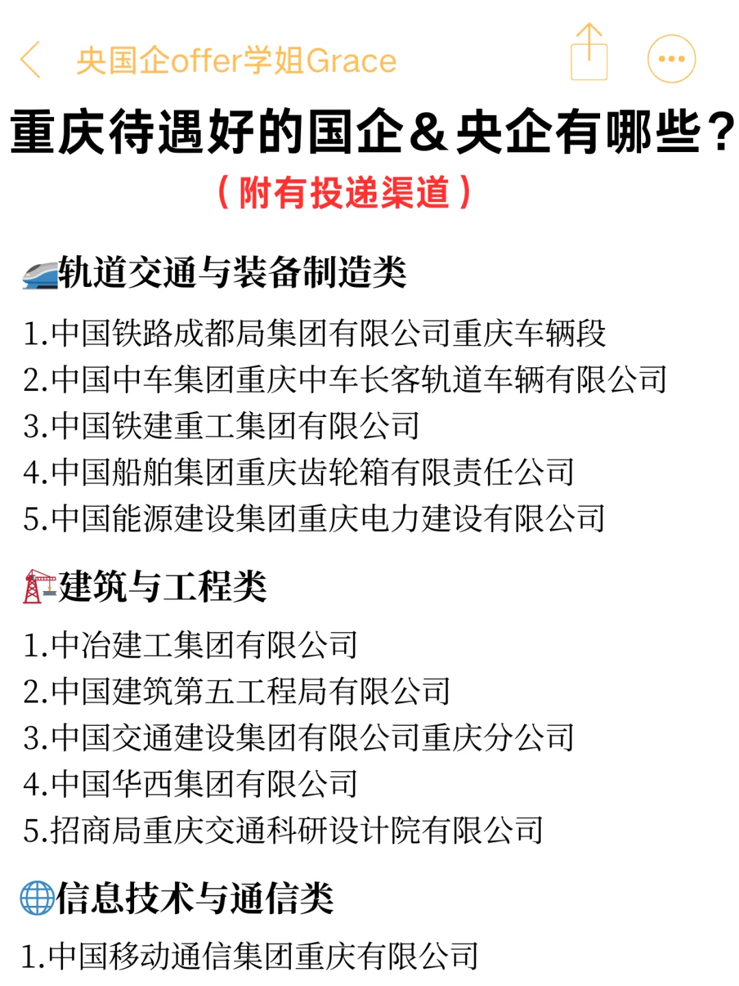 不演了！重庆居然有这么多待遇好的央国企