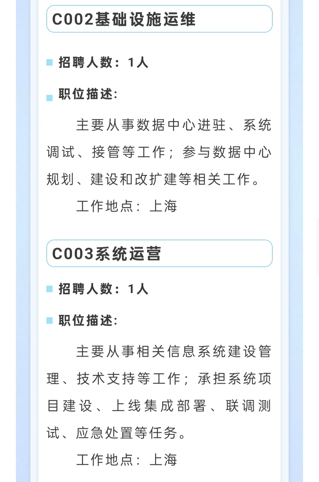 招聘｜中国人民银行数据中心招聘