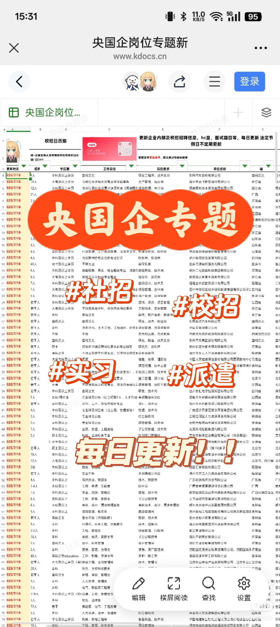 🌟【7.21央国企招聘速递】今日新增24家