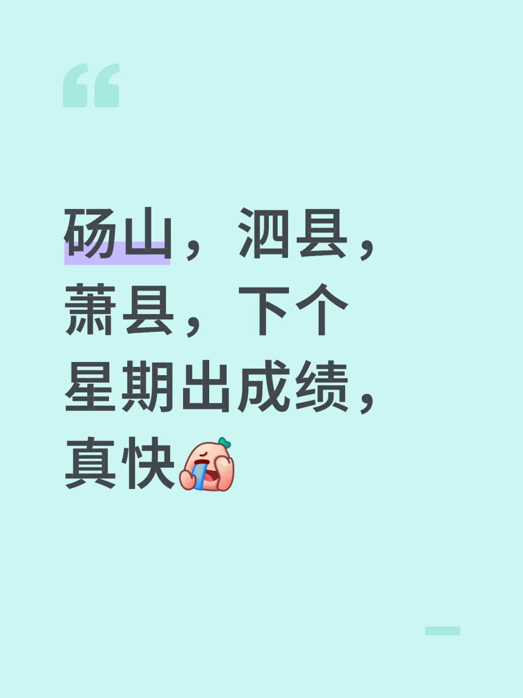 萧县事业单位出成绩太快了