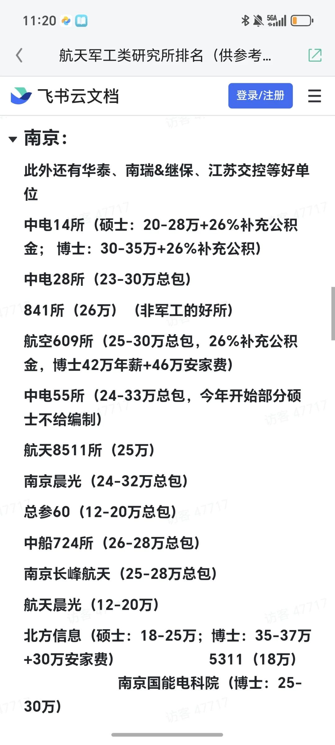 航天军工类研究所排名