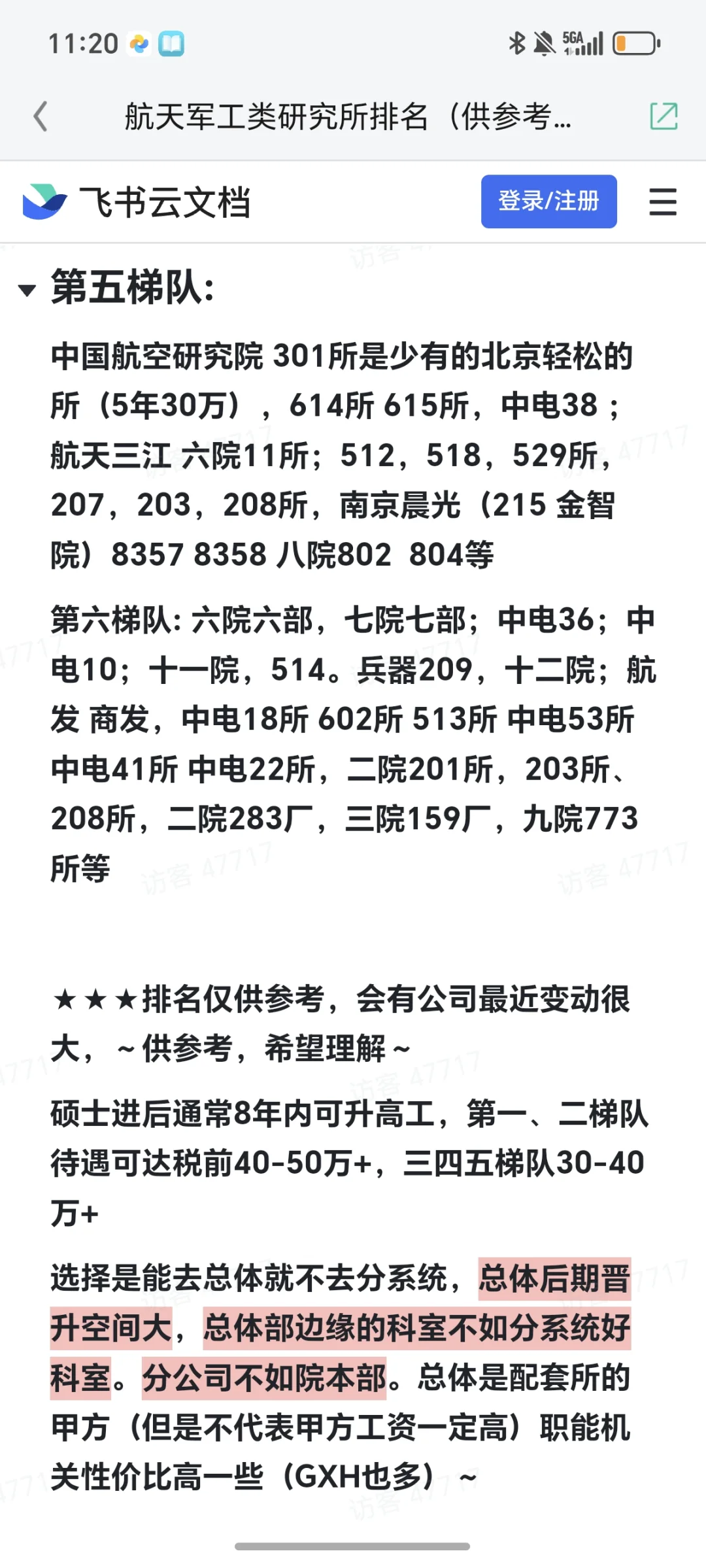 航天军工类研究所排名