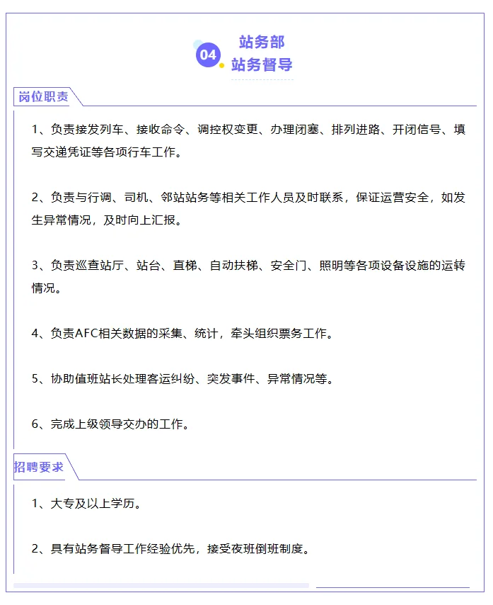 北京轨道运营公司多个岗位正在招聘