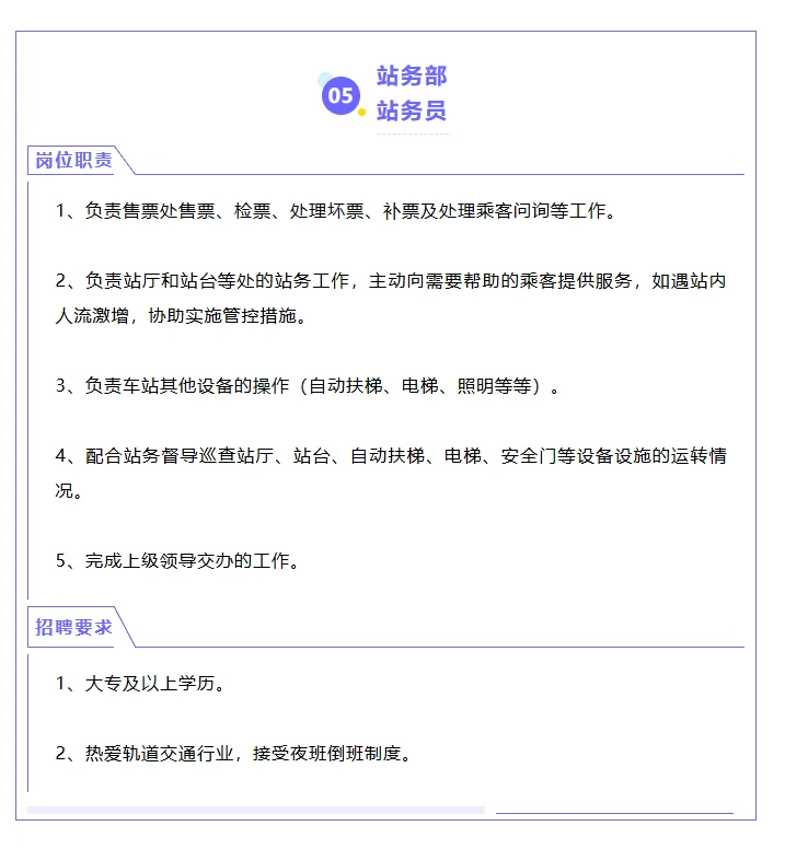 北京轨道运营公司多个岗位正在招聘