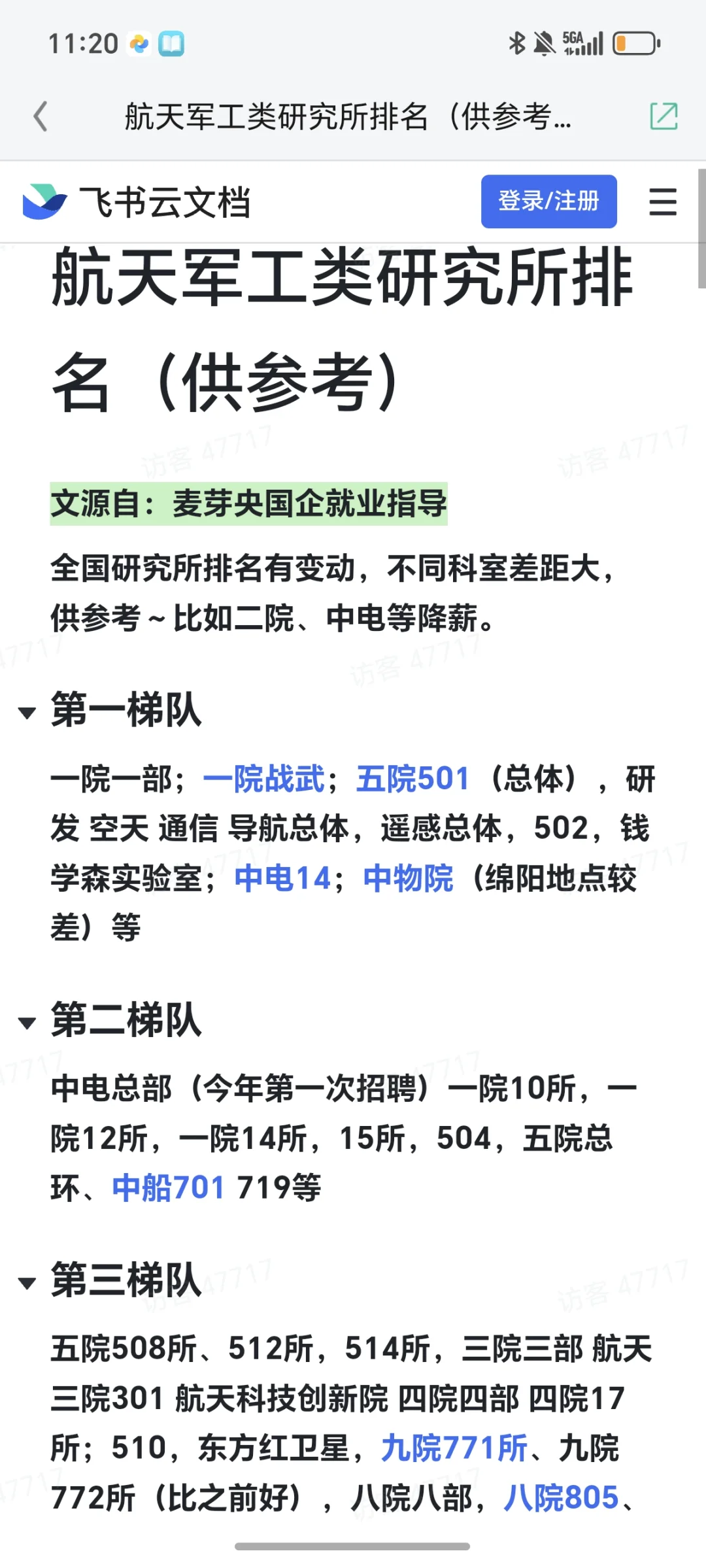 航天军工类研究所排名