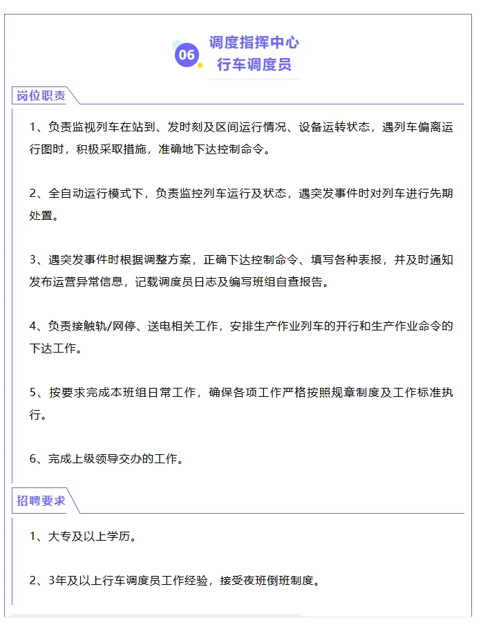 北京轨道运营公司多个岗位正在招聘