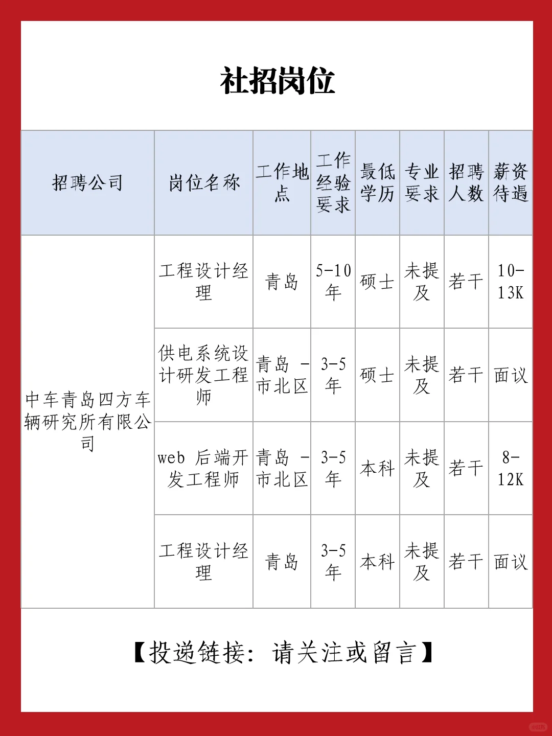 央企招聘-中国重车集团及下级单位 校/社招