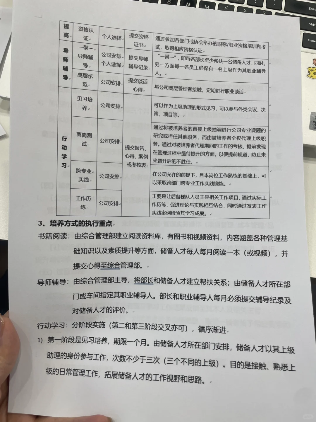 🙍储备干部人才培养计划➕️执行方案