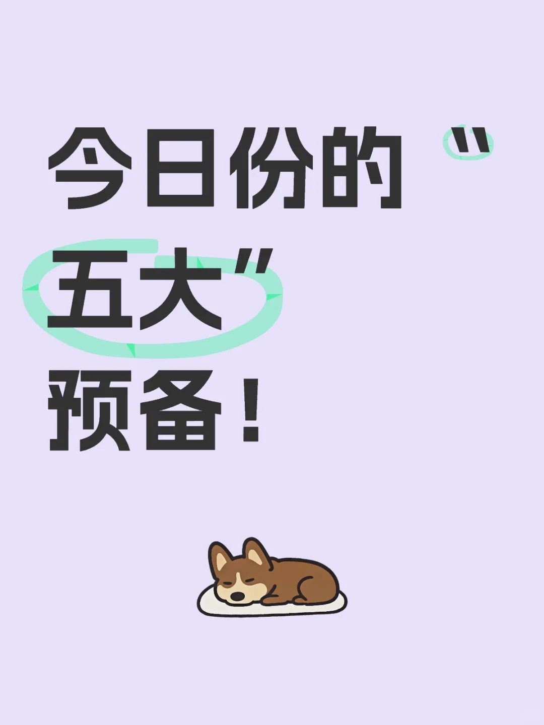 今天为五大做了什么