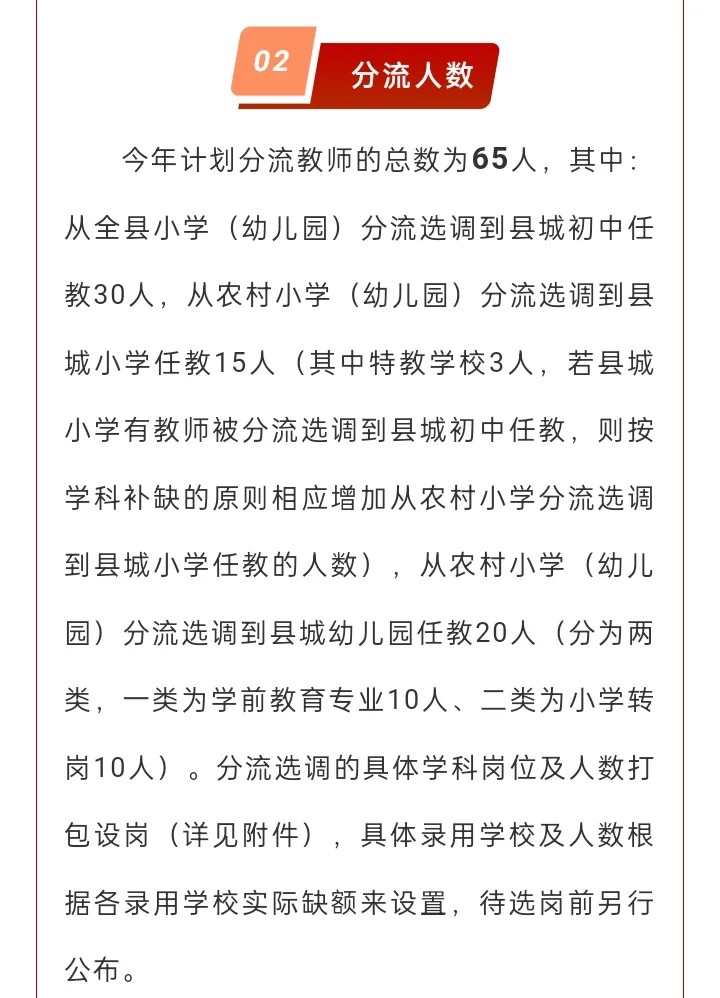 永修县2025年“县管校聘”教师分流选调公