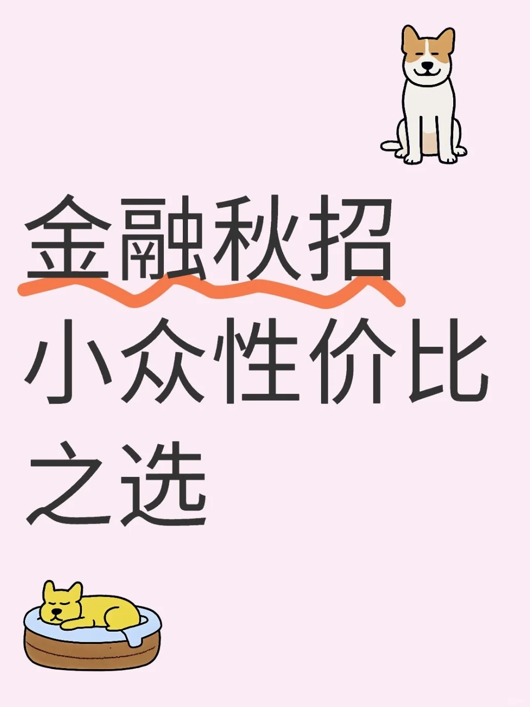 金融秋招 小众性价比之选