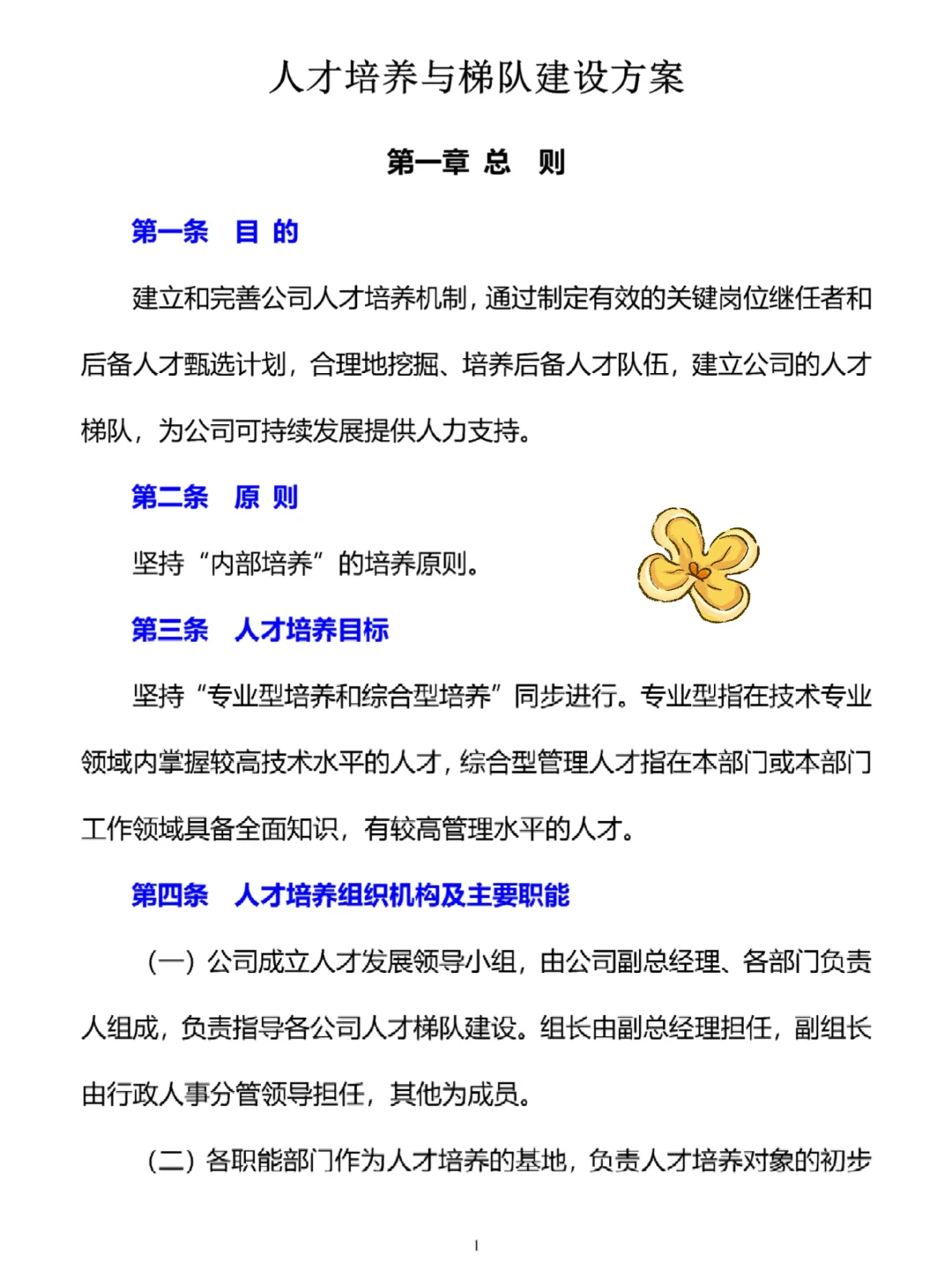人才培养与梯队建设方案