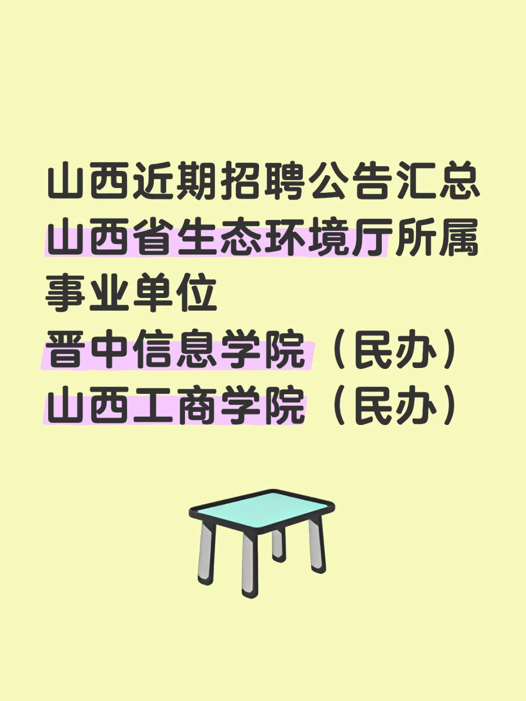 山西近期招聘公告汇总