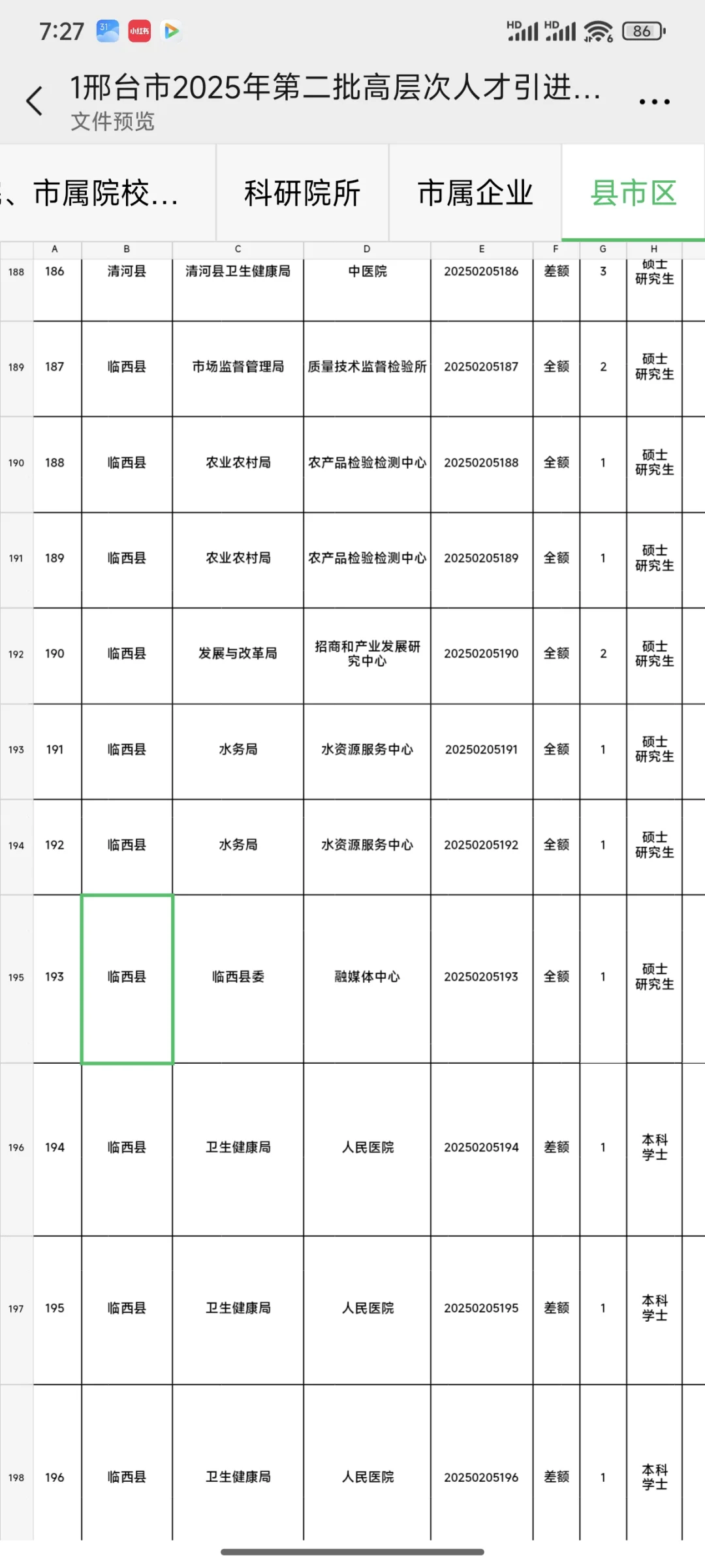 邢台人才引进招聘来啦