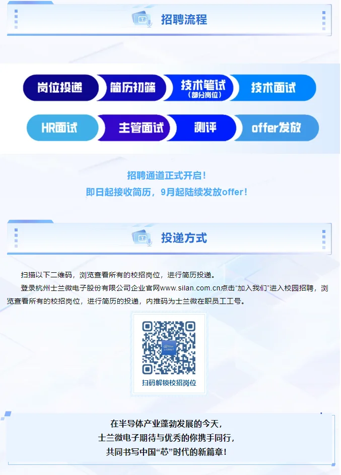 士兰微 26校招开启报名‼️