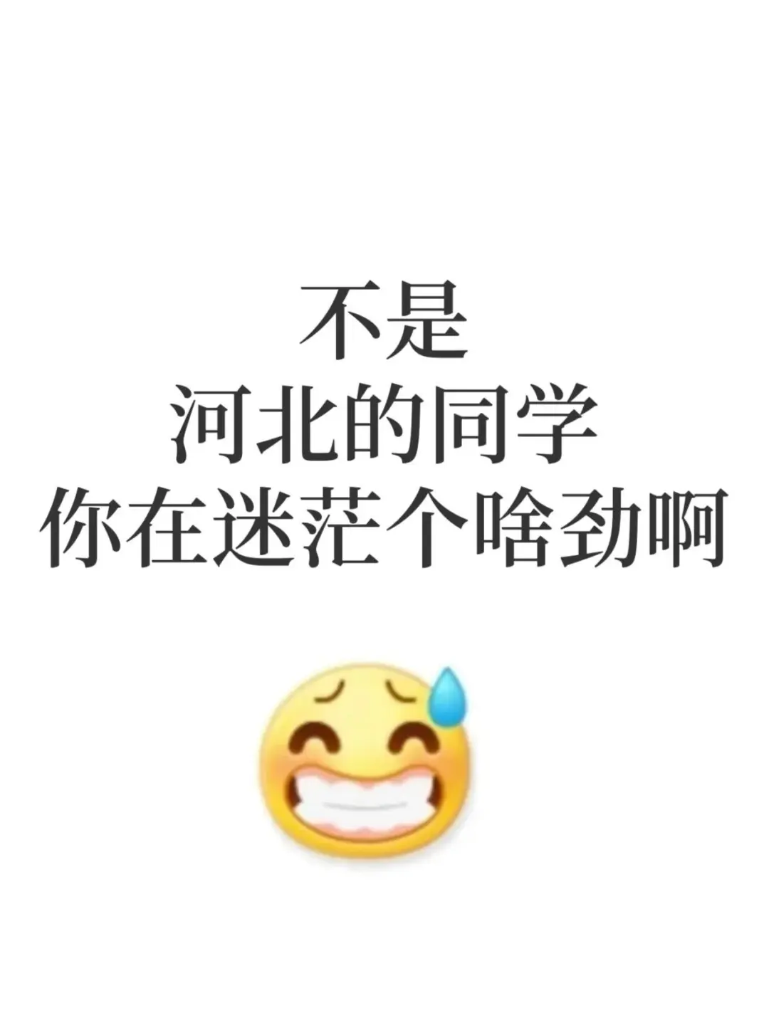 不是，河北的同学你在迷茫个啥劲啊？