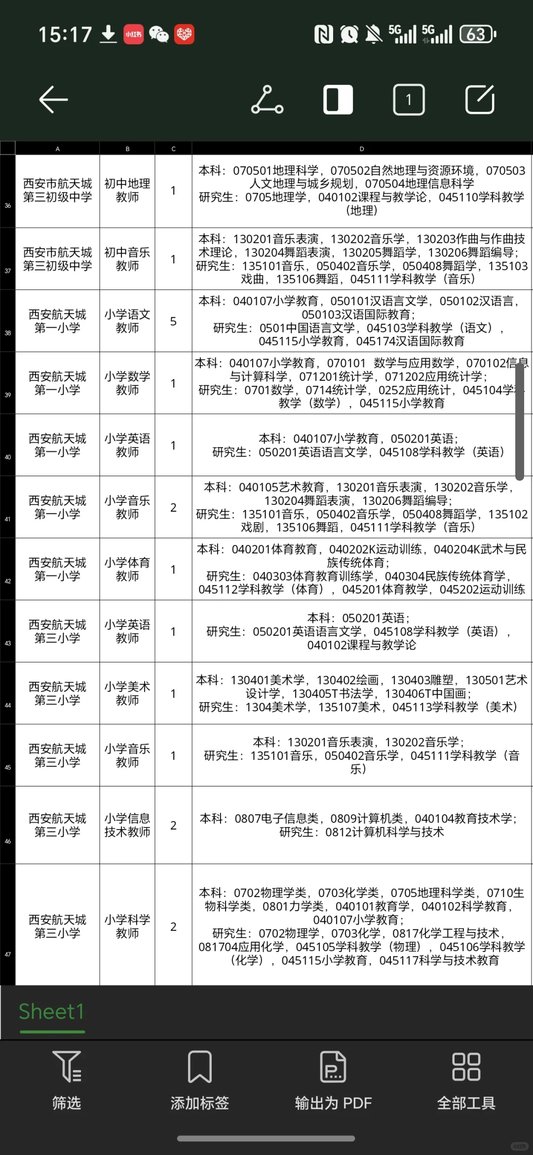 西安航天基地招聘教师111人！