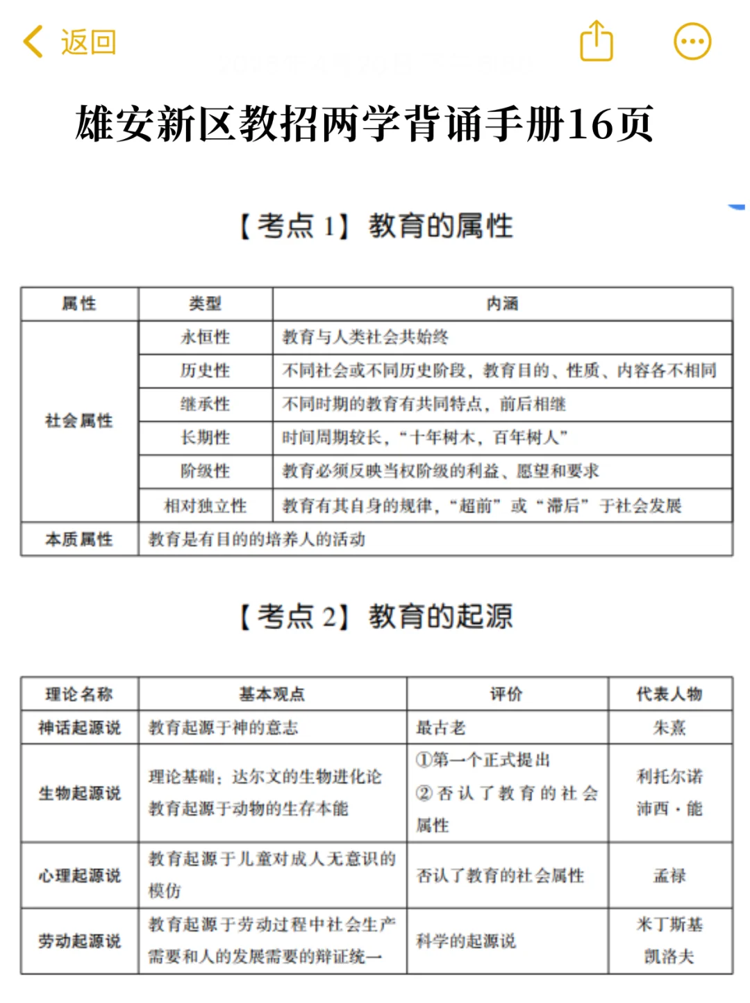十天背过雄安新区教师招聘尊滴不难的13页纸