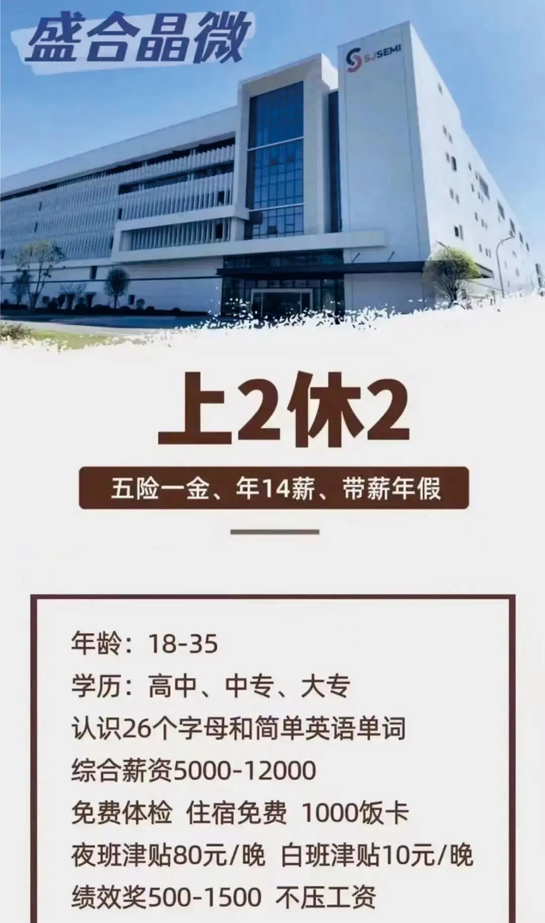 盛合晶微招聘了