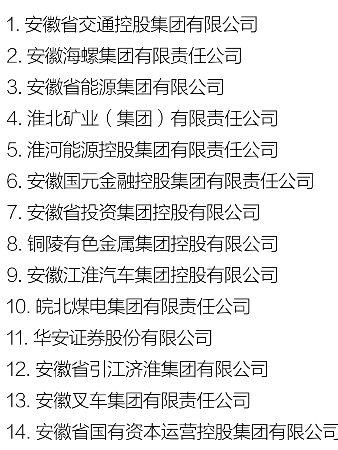 一定要去的国企——安徽篇