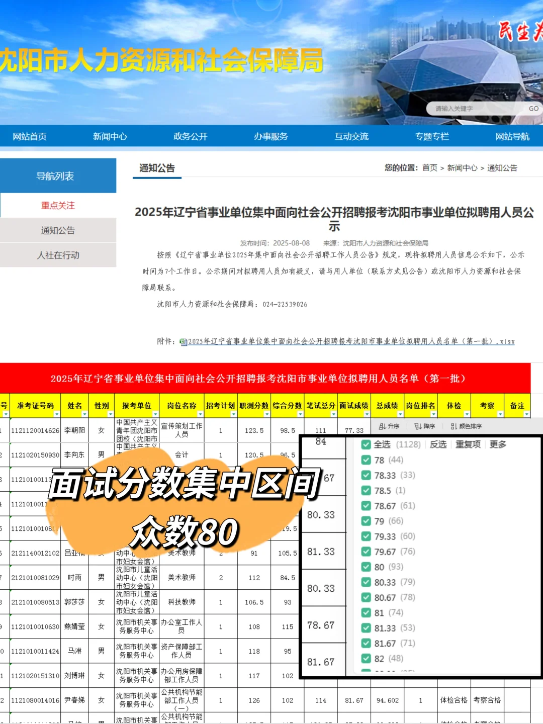 辽宁事业编沈阳拟聘公示