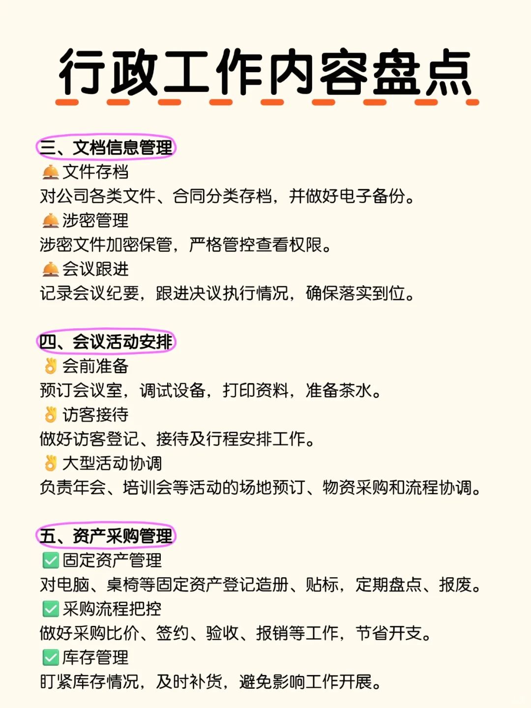 终于有人把行政工作内容给说清楚了！