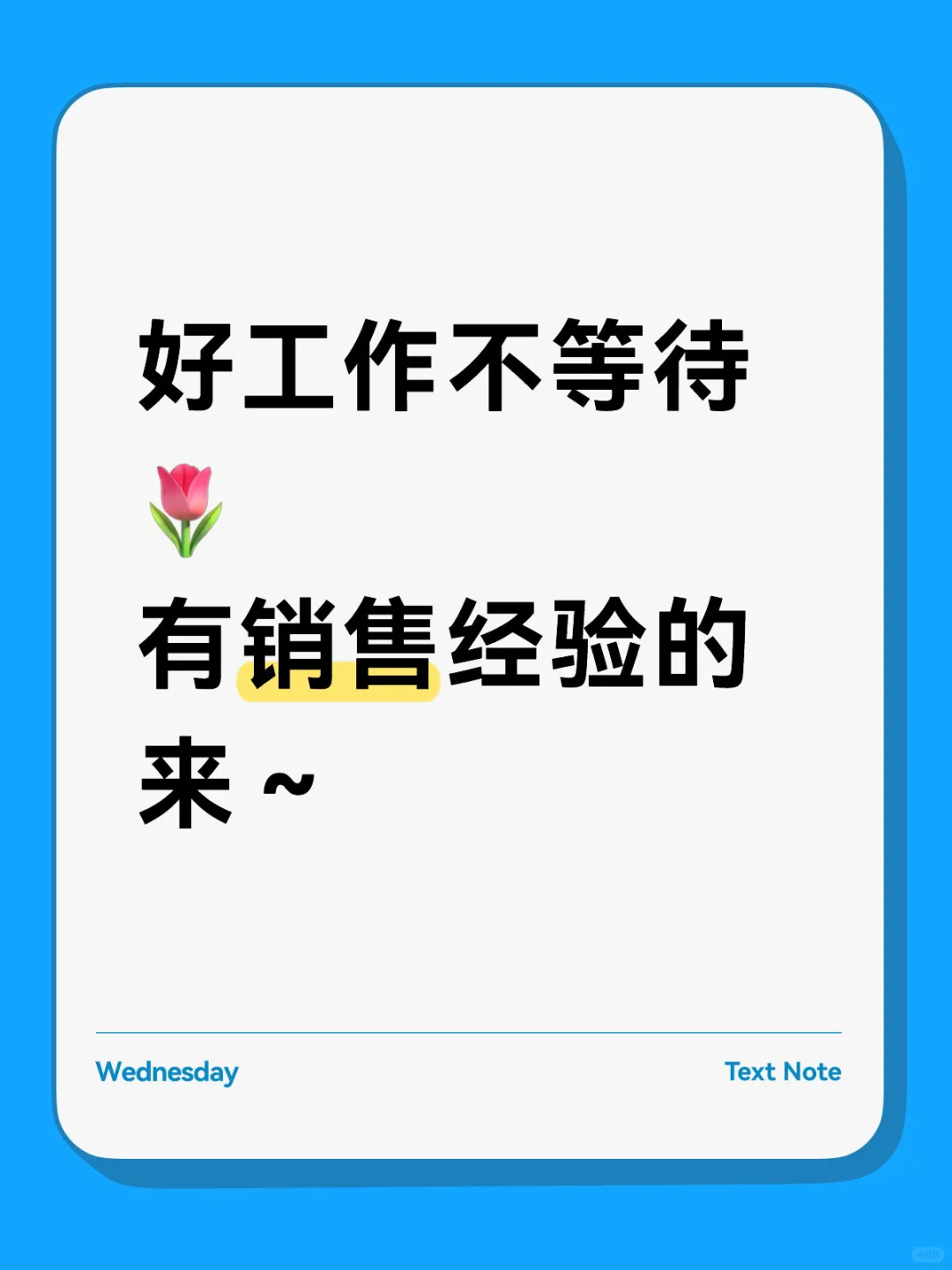 好工作不等待 招人啦