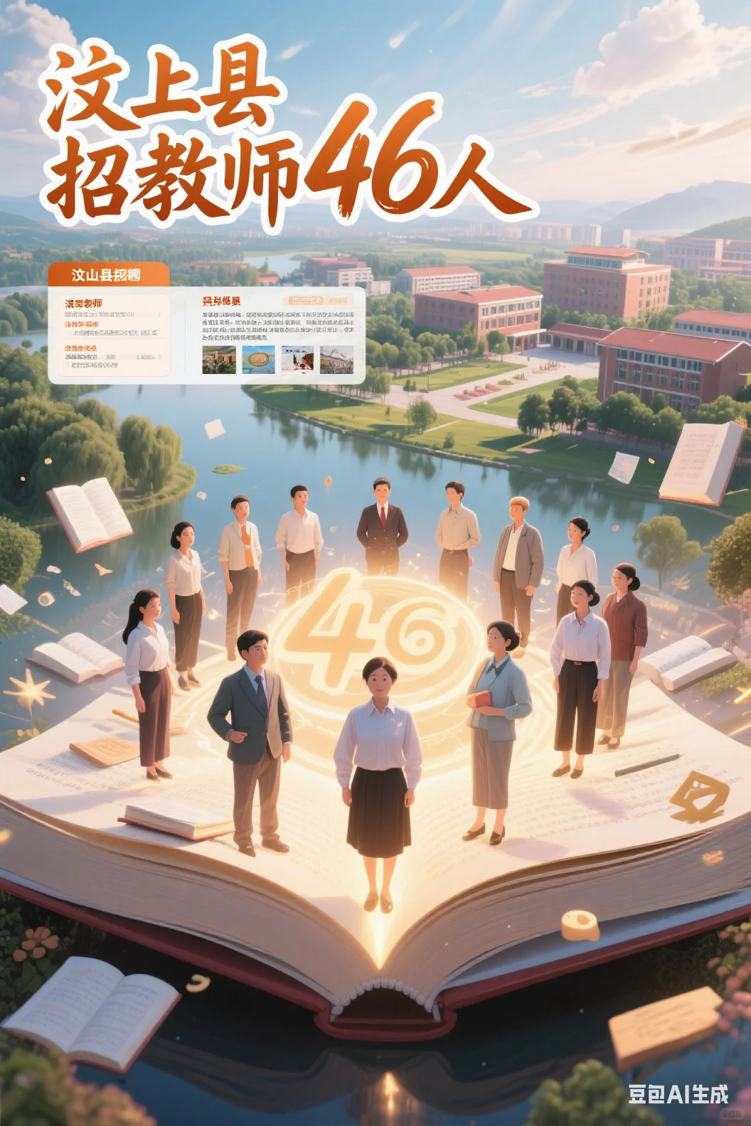 教师招聘-汶上县招高中教师46人