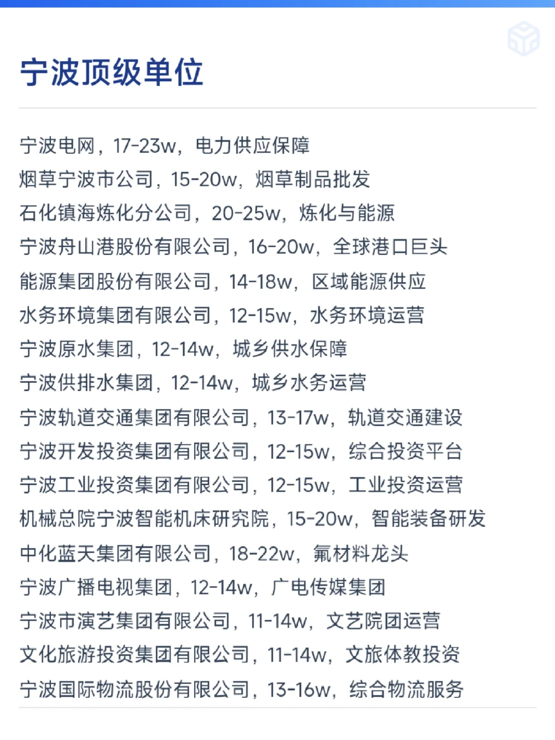 宁波顶级单位
