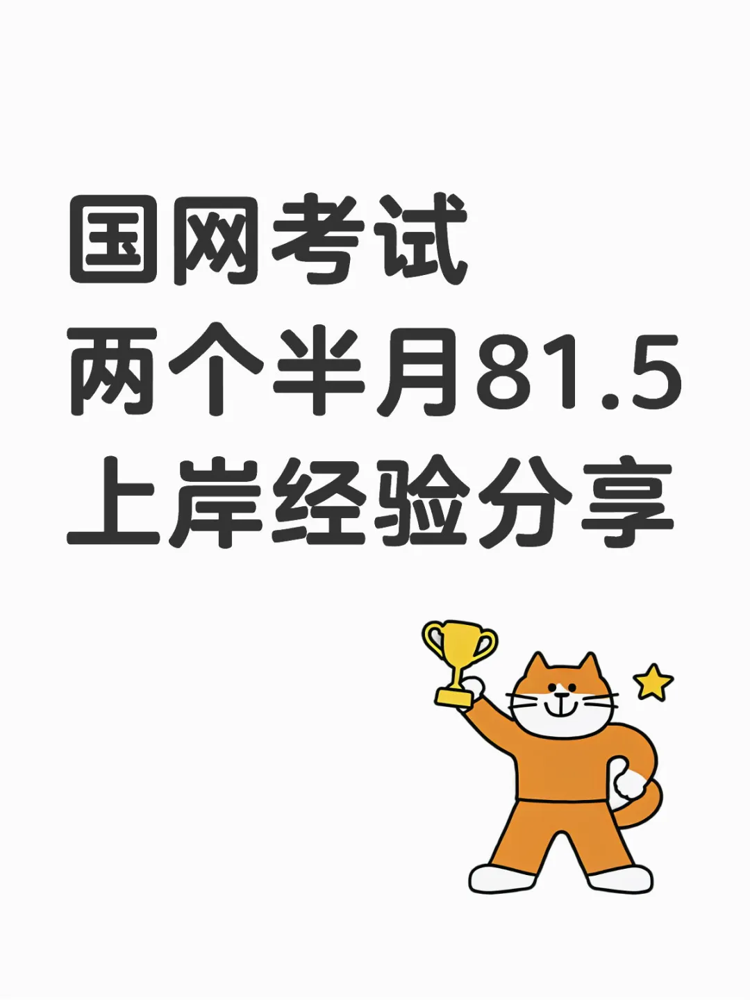 国网考试两个半月81.5上岸经验分享
