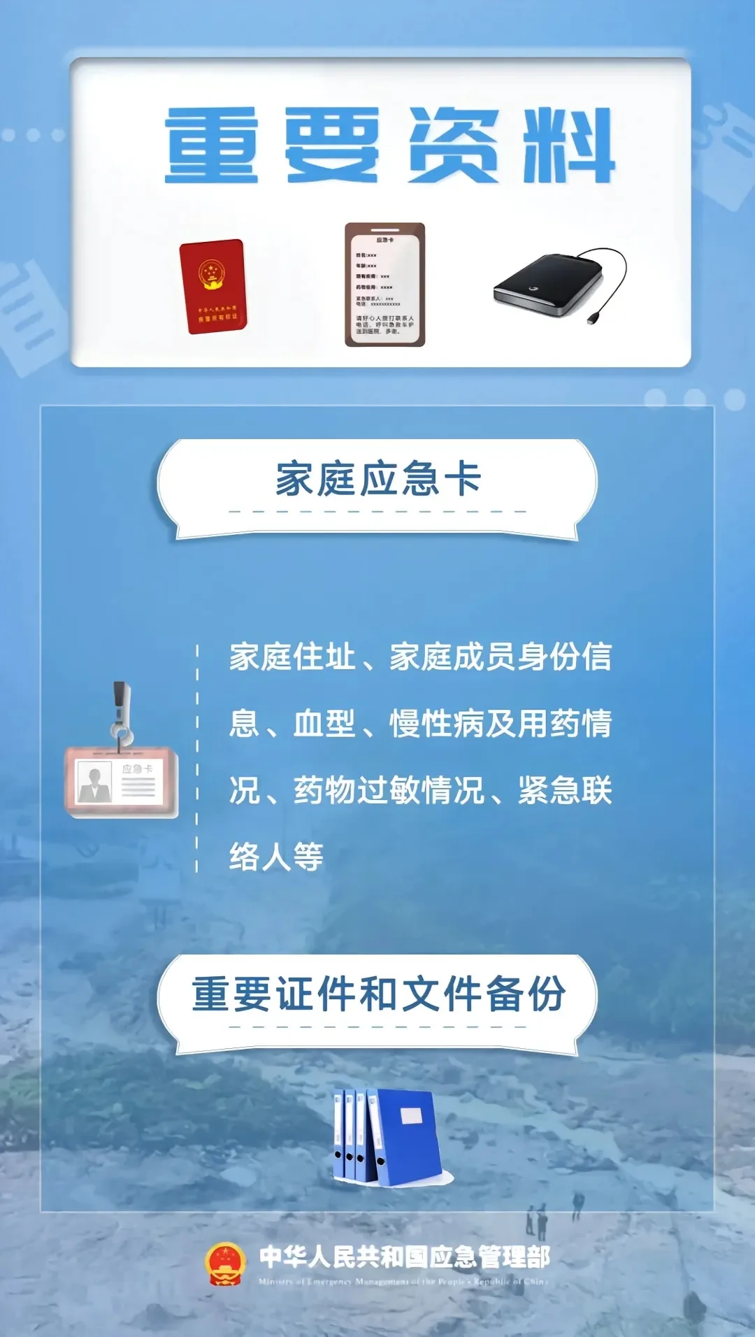 家庭应急物资储备建议清单
