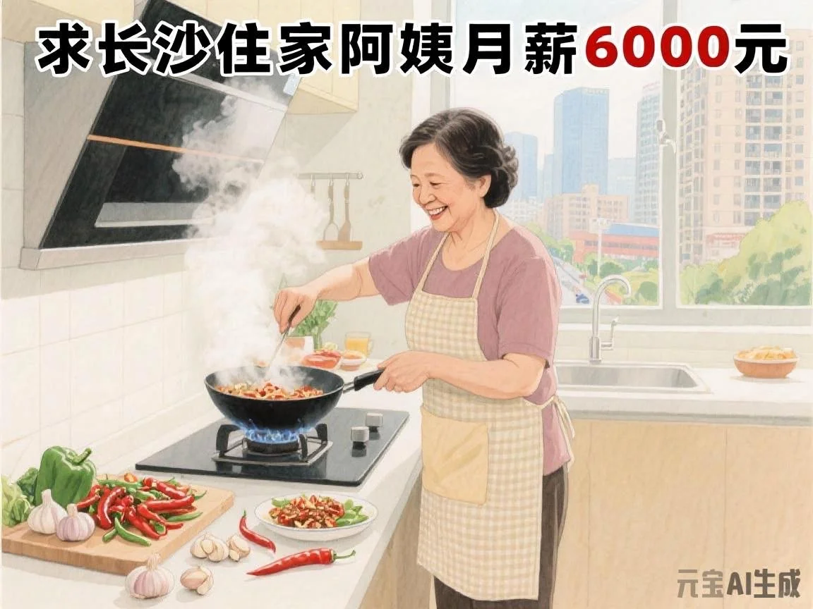 🔥 急聘！长沙湘雅路神仙住家阿姨！6000/月