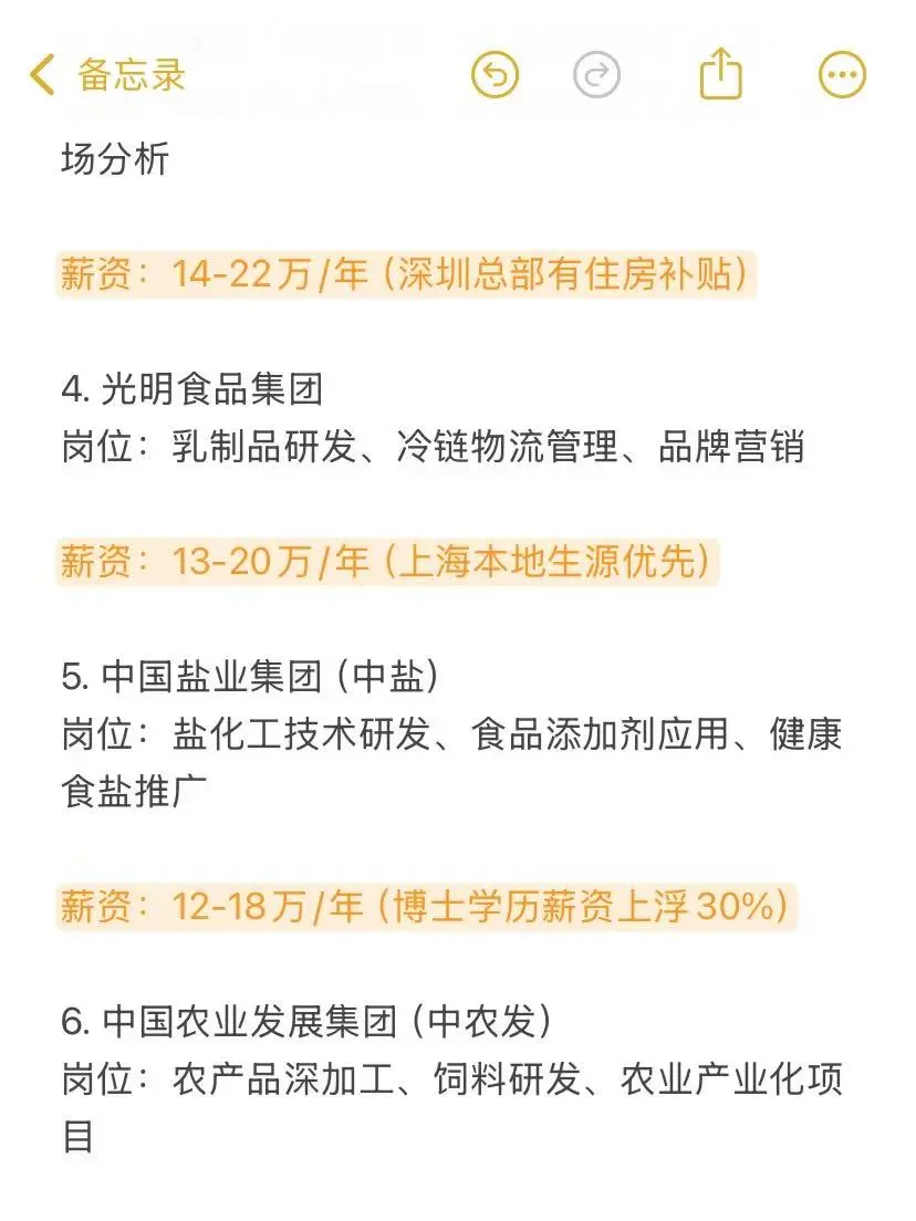 食品类的研究生，进国央企，等于绝杀！