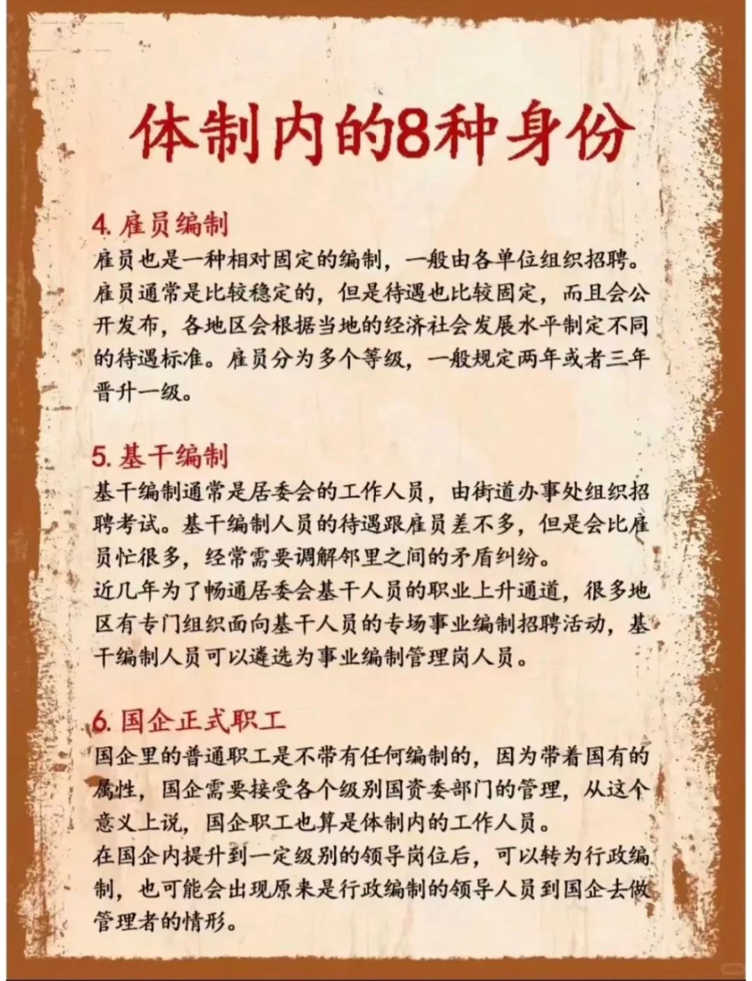 体制内的8种身份✅