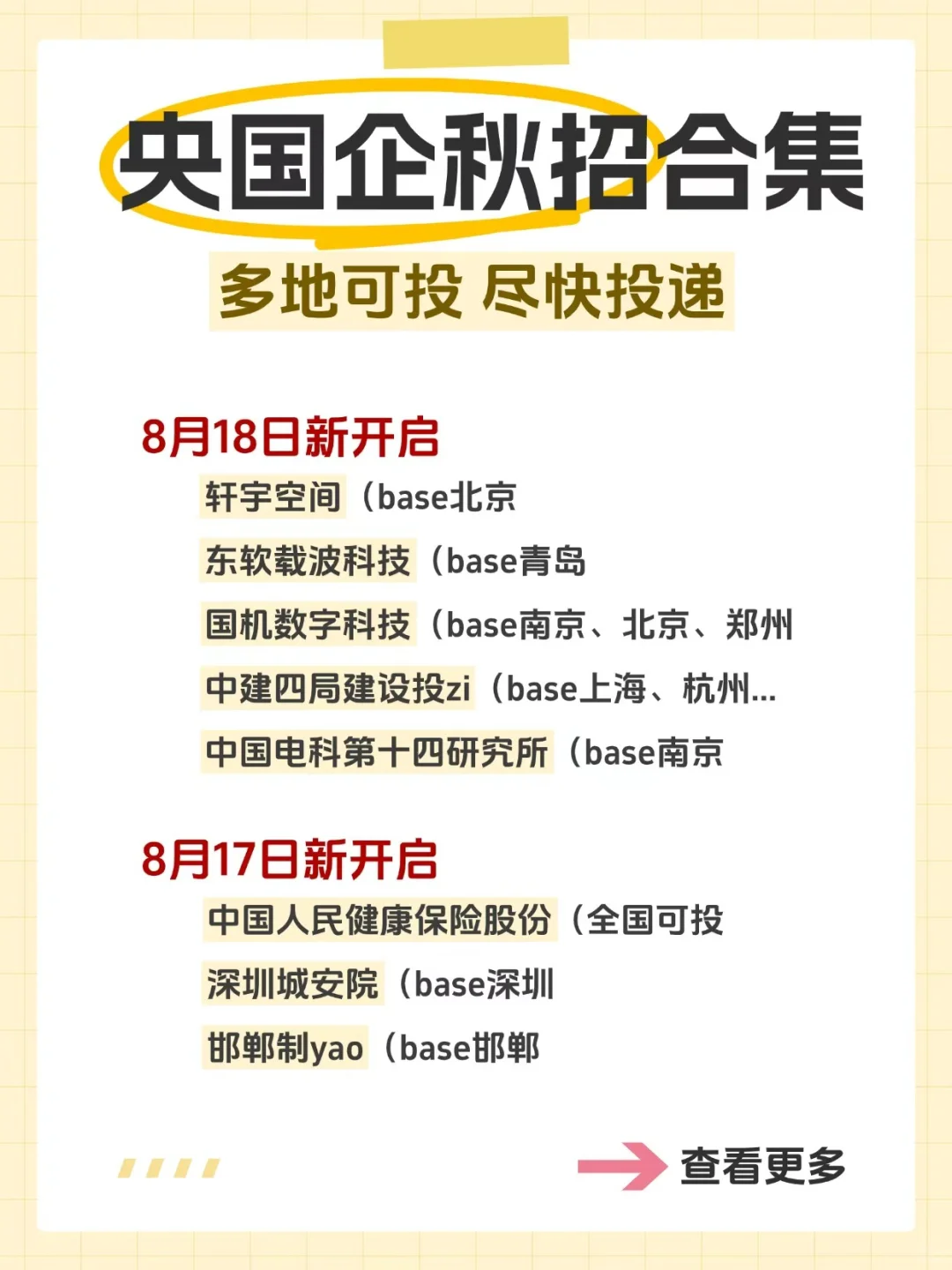 想进央国企？ 一定要打破信息差✨