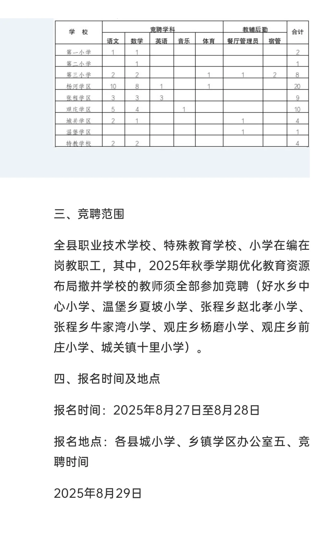 隆德县2025年中小学教师“县管校聘”第三轮