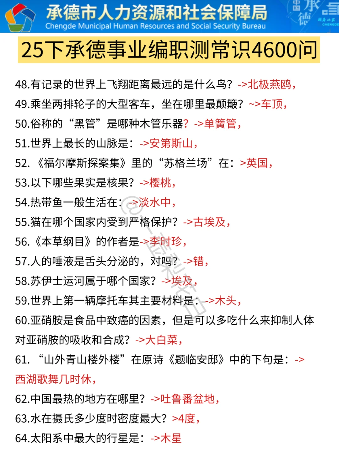 给大家普及一下，9.27承德事业编的强度